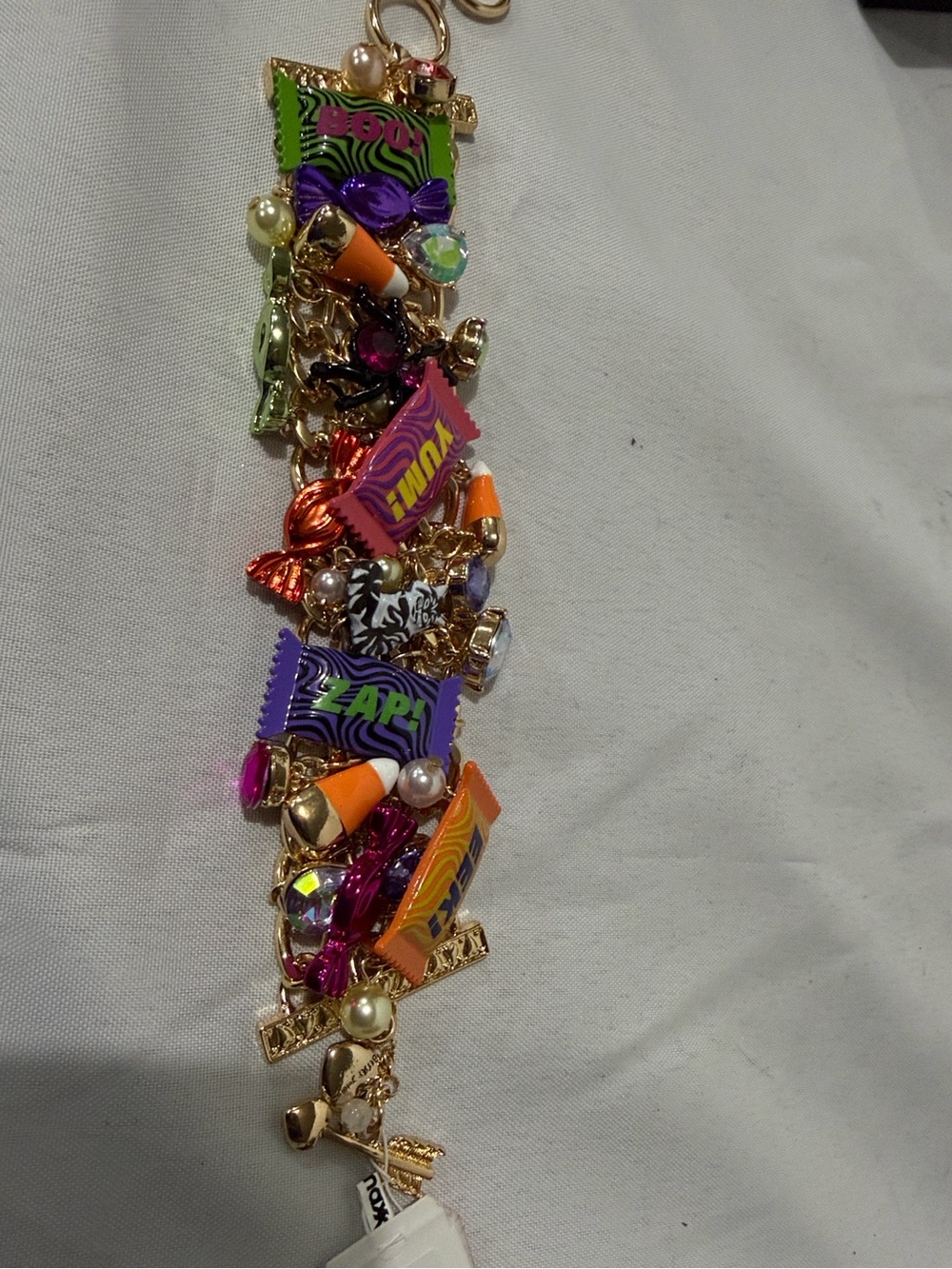 Betsey Johnson Glow in the Dark Halloween Candy Charm Bracelet NWT